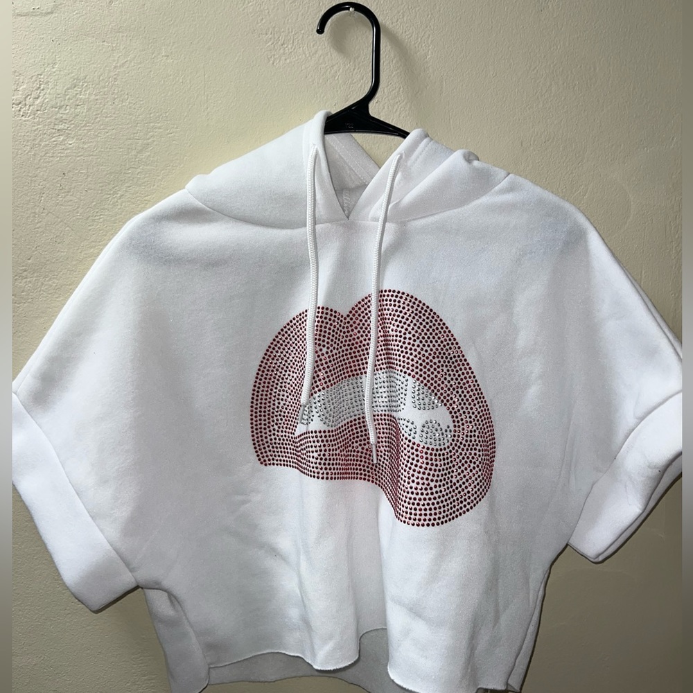 Roma Lounge Set - Crop Top/Shorts with Lips